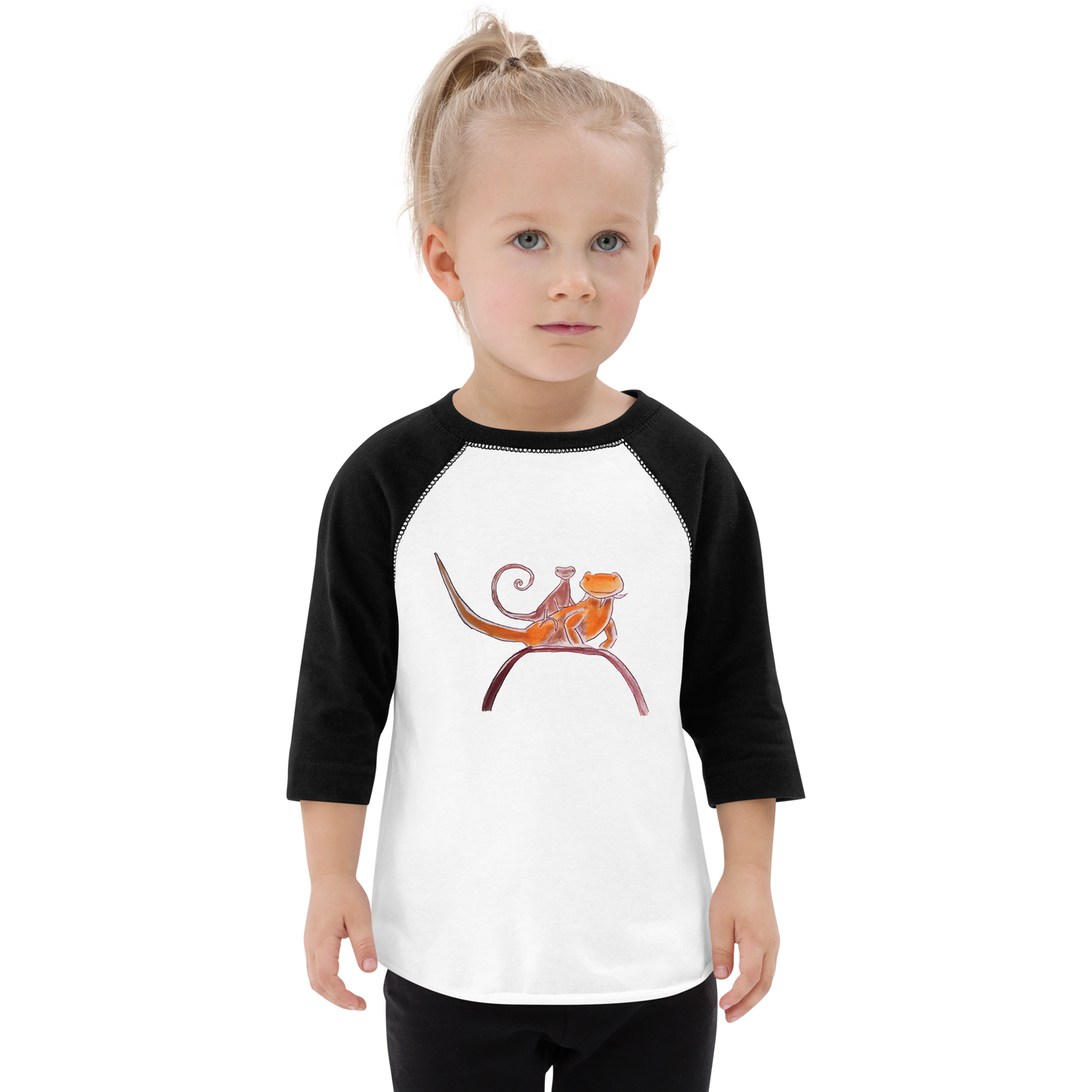 Curly on Rex Toddler baseball shirt