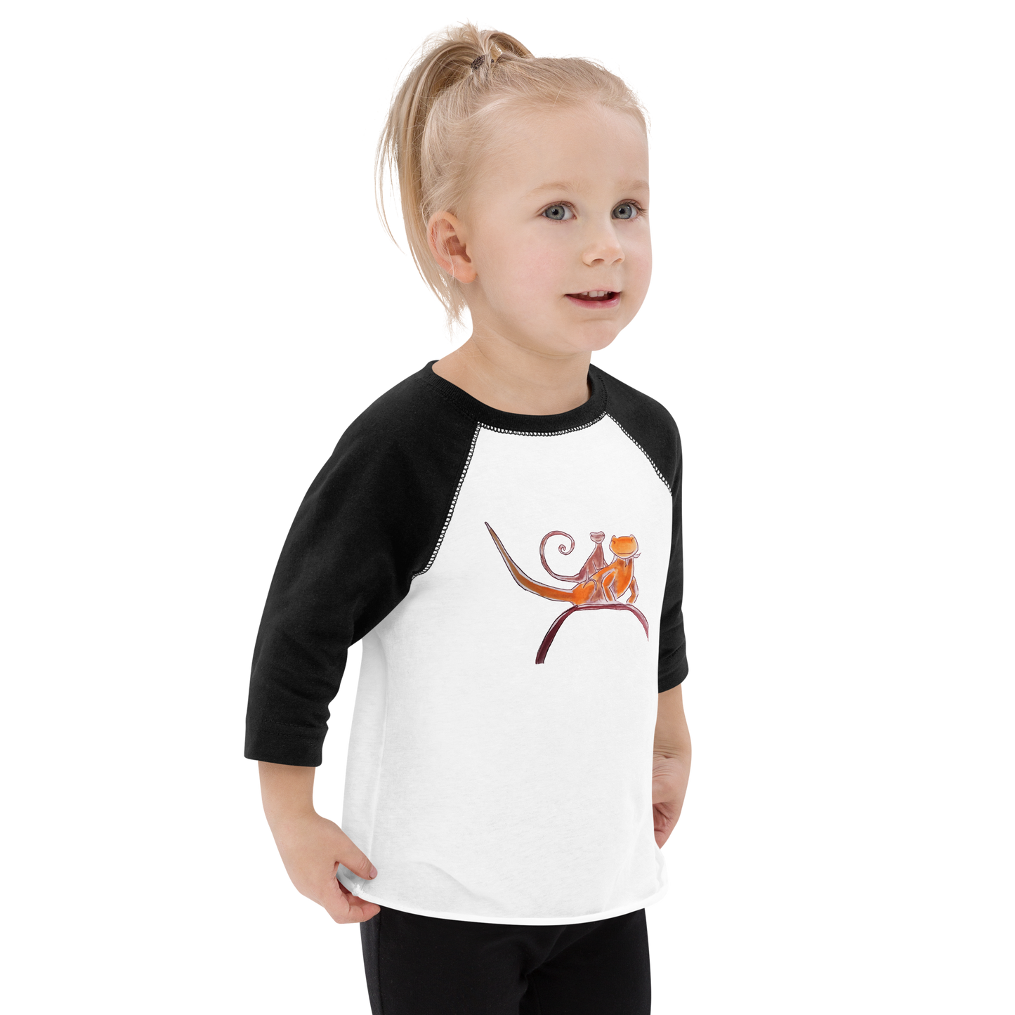Curly on Rex Toddler baseball shirt