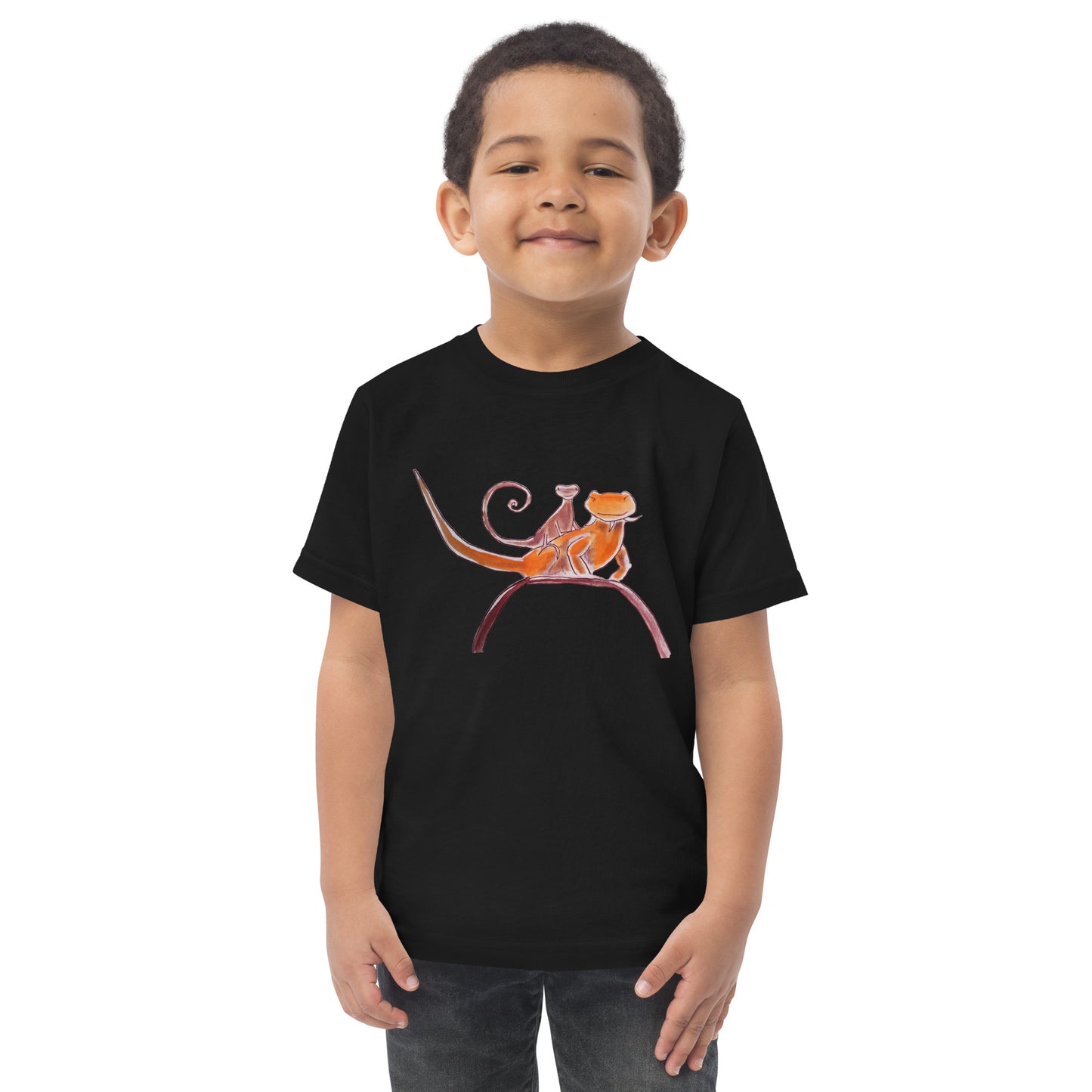 Curly on Rex Toddler jersey t-shirt