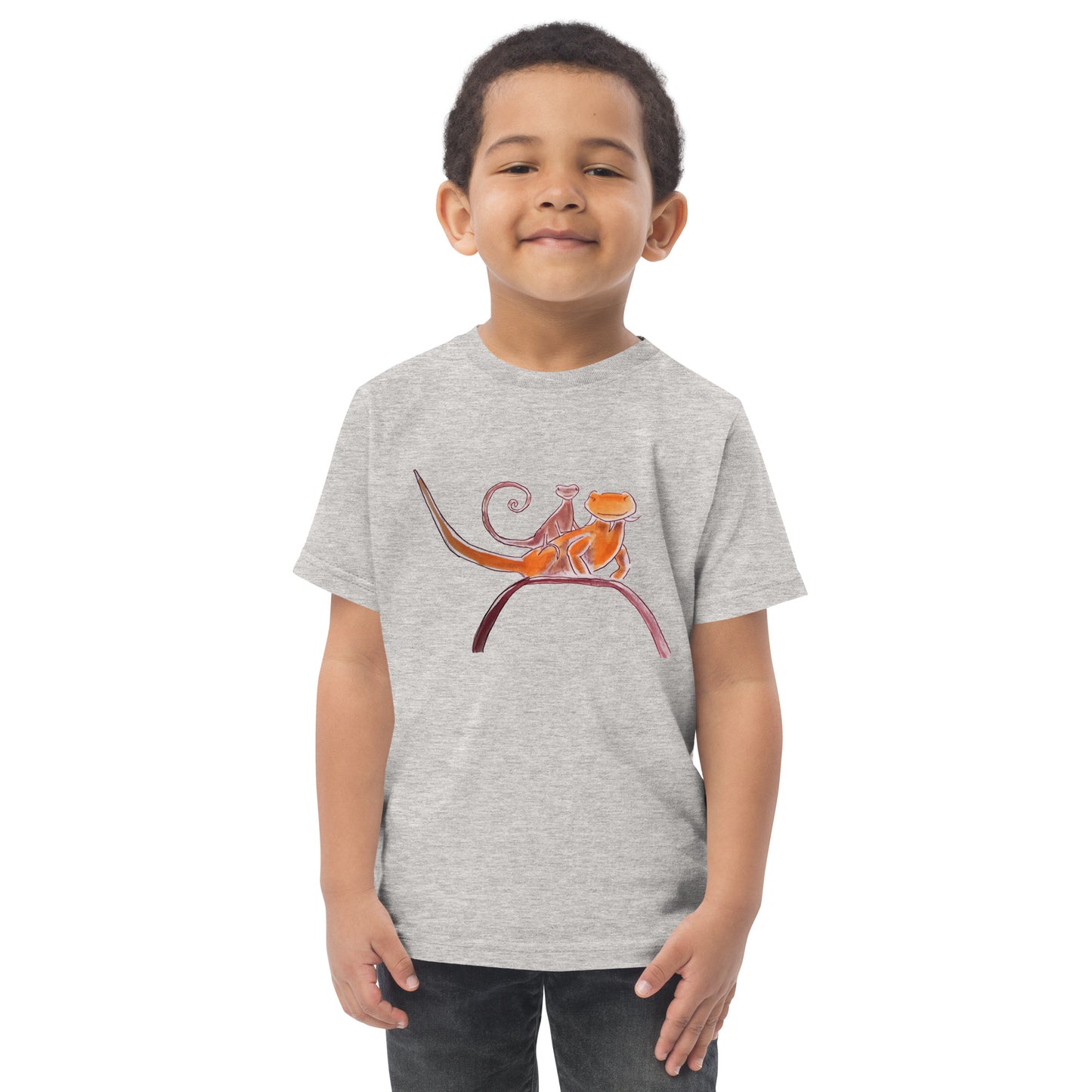 Curly on Rex Toddler jersey t-shirt