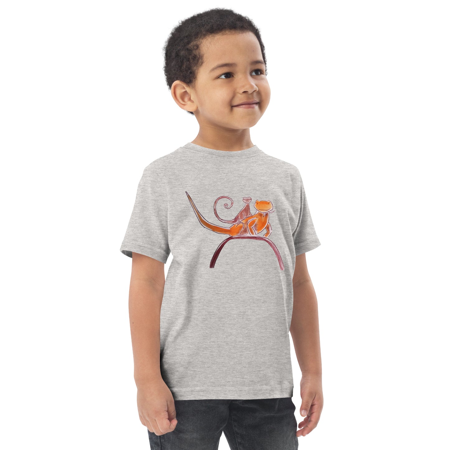 Curly on Rex Toddler jersey t-shirt