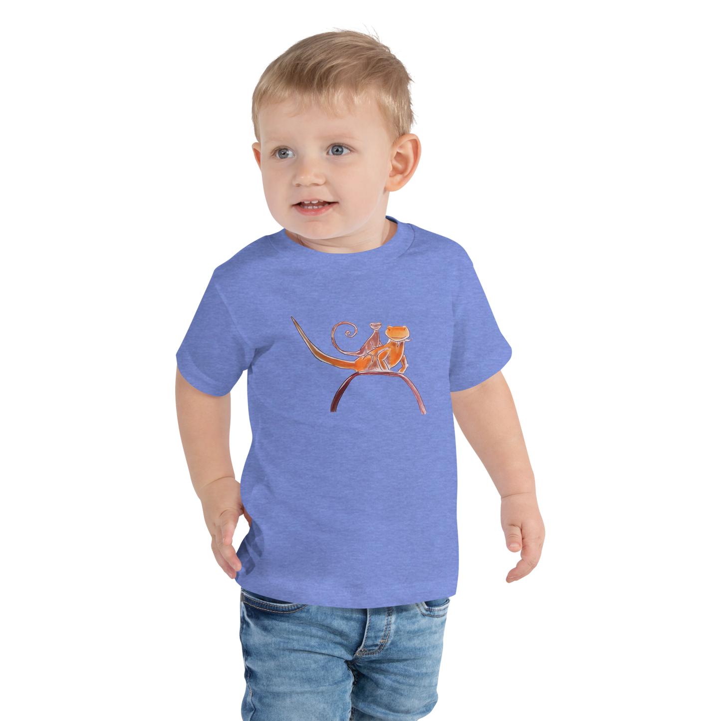 Curly on Rex Toddler Short Sleeve Tee