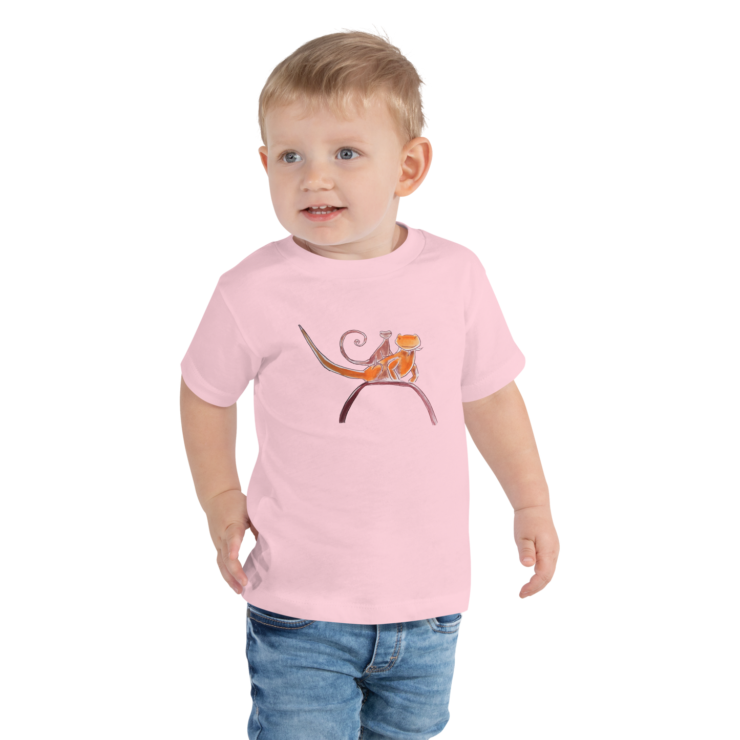 Curly on Rex Toddler Short Sleeve Tee