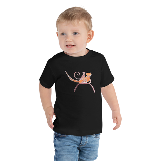 Curly on Rex Toddler Short Sleeve Tee